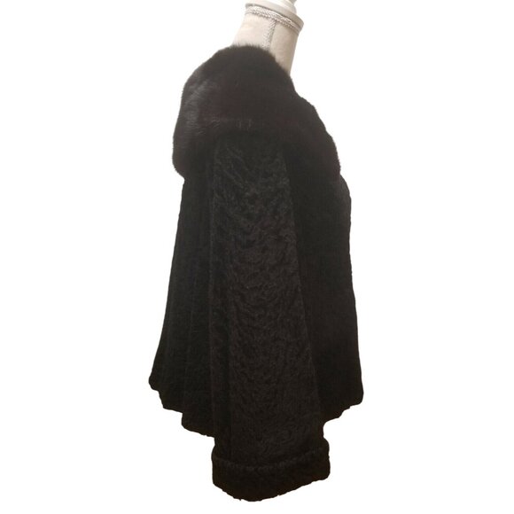 Persian Lamb Fur Coat Jacket 1950s Womens Short by Hutzlers Baltimore - Picture 3 of 11